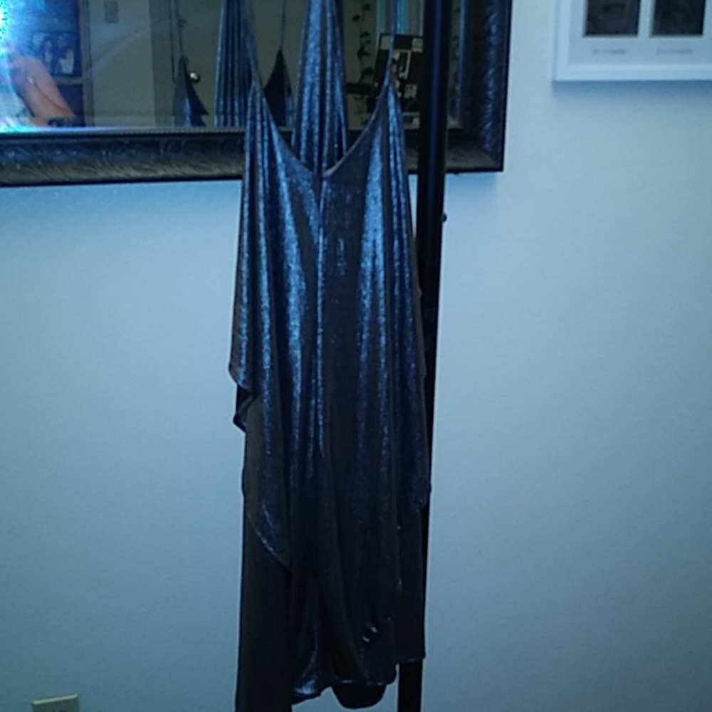 Silver plus size dress